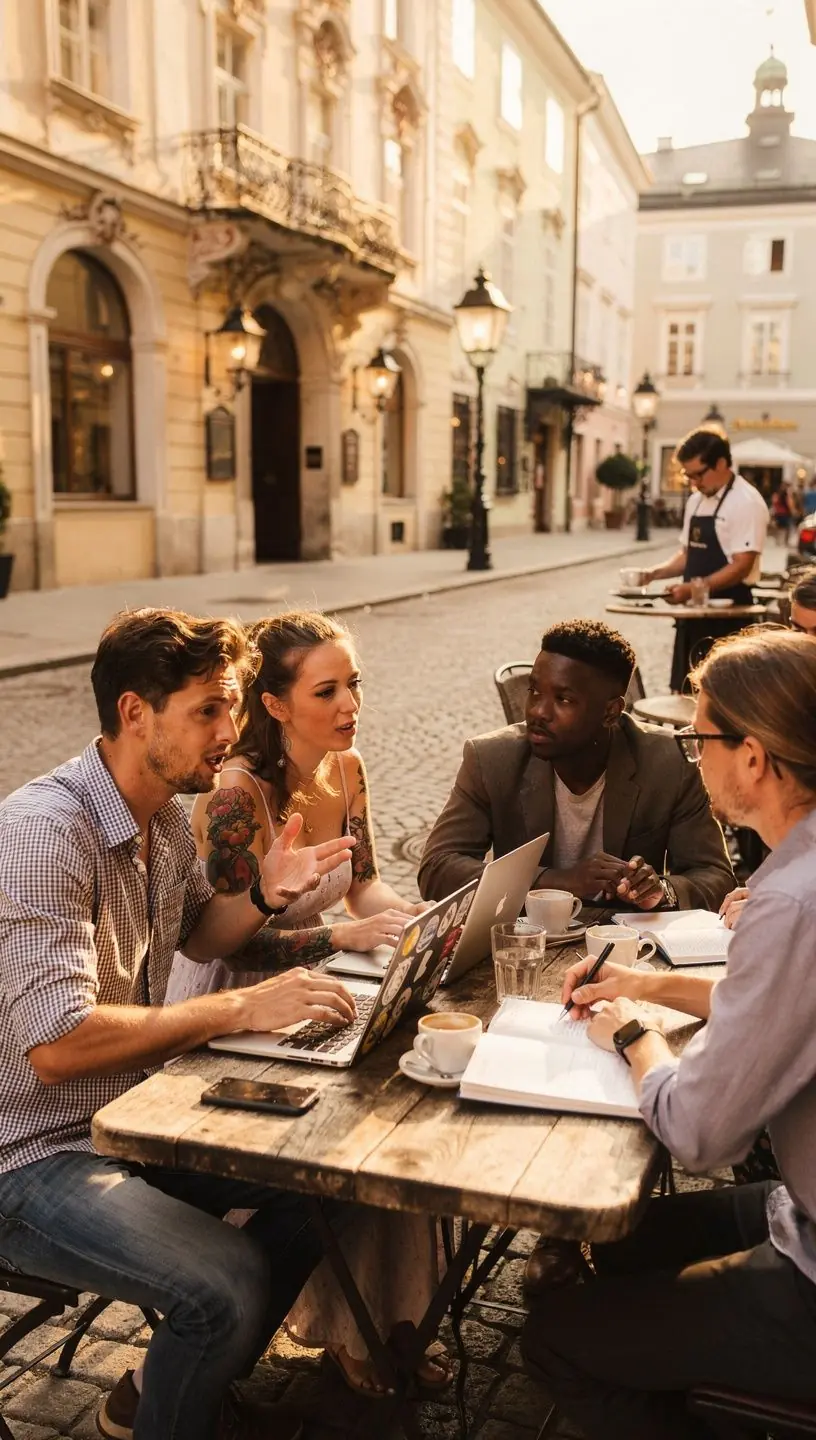 Ein Teilnehmer, der an einem Schreibtisch sitzt und Notizen für einen kreativen Schreibkurs macht.